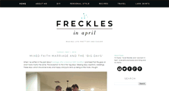 Desktop Screenshot of frecklesinapril.com